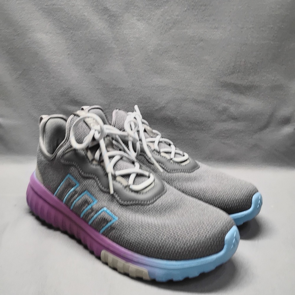 Adidas Womens Kaptir 3.0 Grey Blue Purple Running Shoes JS1839 Size 7